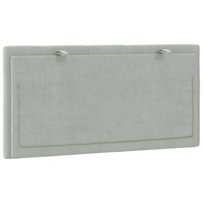 vidaXL Headboard Cushion Light Gray 39.4" Velvet