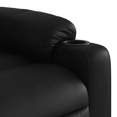 vidaXL Electric Massage Recliner Chair Black Faux Leather