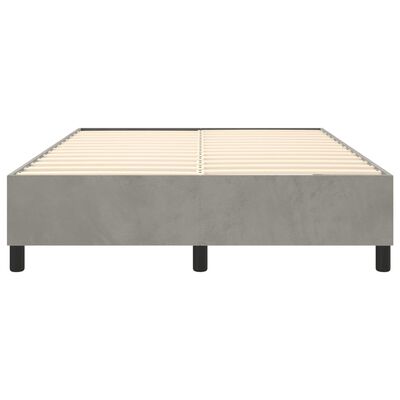 vidaXL Bed Frame Light Gray 59.8"x79.9" Queen Velvet