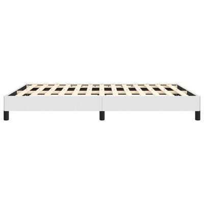 vidaXL Bed Frame White 53.9"x74.8" Full Faux Leather