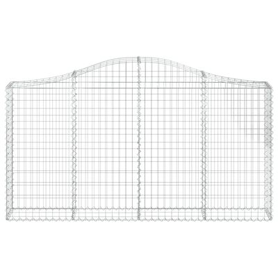 vidaXL Arched Gabion Baskets 6 pcs 78.7"x11.8"x39.4"/47.2" Galvanized Iron