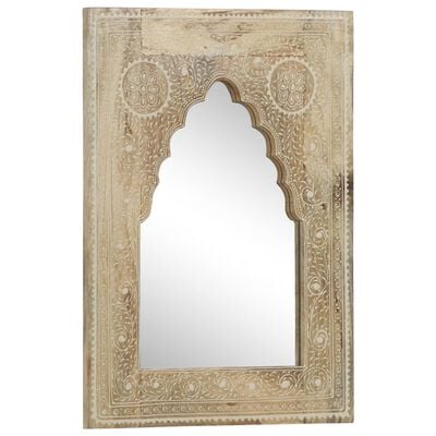 vidaXL Hand Painted Mirror 15.7"x21.7" Solid Mango Wood