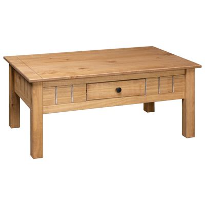 vidaXL Coffee Table 39.4"x23.6"x17.7" Solid Pine Wood Panama Range