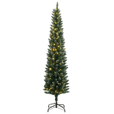 vidaXL Artificial Slim Christmas Tree 150 LEDs 47.2"