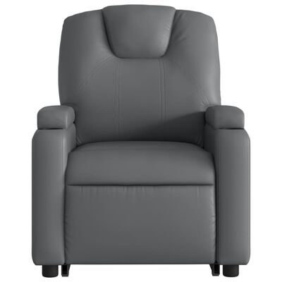 vidaXL Electric Stand up Recliner Chair Gray Faux Leather