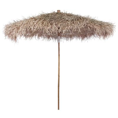 vidaXL Bamboo Garden Parasol 106.3" with Banana Leaf Roof