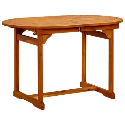 vidaXL Garden Dining Table (47.2"-66.9")x31.5"x29.5" Solid Acacia Wood