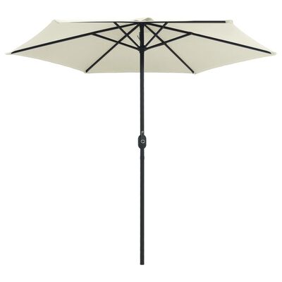 vidaXL Outdoor Parasol with Aluminum Pole 106.3"x96.9" Sand White