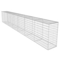 vidaXL Gabion Wall with Cover Galvanized Steel 236.2"x19.7"x39.4"