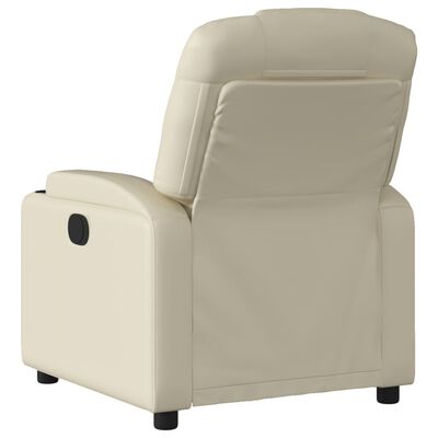 vidaXL Recliner Chair Cream Faux Leather