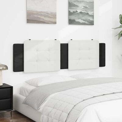 vidaXL Headboard Cushion White and Black 72" Faux Leather