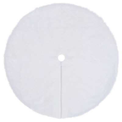 vidaXL Christmas Tree Skirt White 59.1" Faux