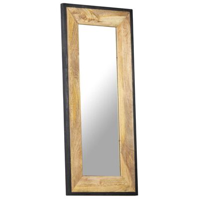 vidaXL Mirror 43.3"x19.7" Solid Mango Wood