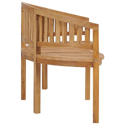 vidaXL Banana Bench 70.9" Solid Teak Wood