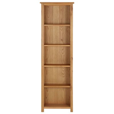 vidaXL Bookcase 20.5"x8.8"x66.9" Solid Oak Wood