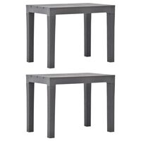 vidaXL Patio Benches 2 pcs Mocca Plastic