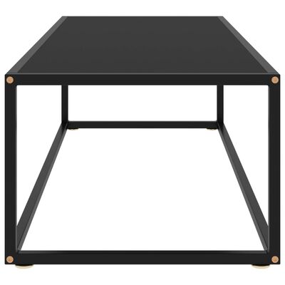 vidaXL Coffee Table Black with Black Glass 47.2"x19.7"x13.8"