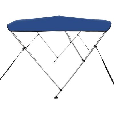 vidaXL 3 Bow Bimini Top Blue 72"x55.1"x53.9"