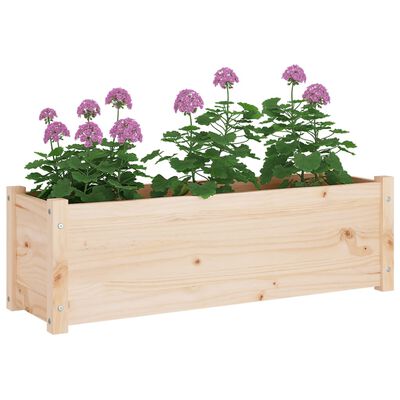 vidaXL Garden Planters 2 pcs 39.4"x12.2"x12.2" Solid Wood Pine