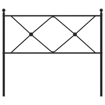 vidaXL Metal Headboard Black 39.4"