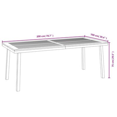 vidaXL 7 Piece Patio Dining Set Solid Wood Acacia and Metal