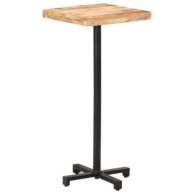 vidaXL Bar Table Square 19.7"x19.7"x43.3" Rough Mango Wood