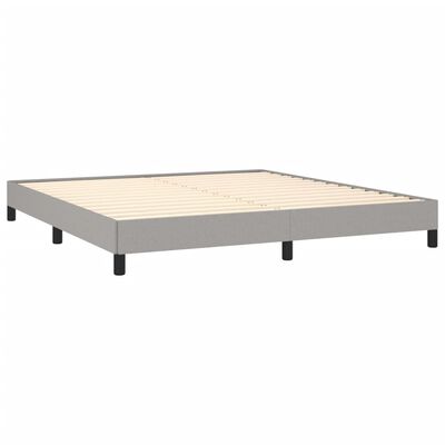 vidaXL Bed Frame Light Gray 76"x79.9" King Fabric