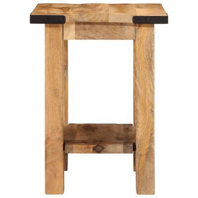 vidaXL Side Table 15.7"x11.8"x15.7" Solid Rough Wood Mango