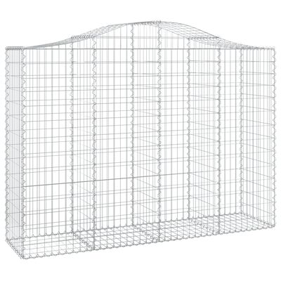 vidaXL Arched Gabion Baskets 14 pcs 78.7"x19.7"x55.1"/63" Galvanized Iron