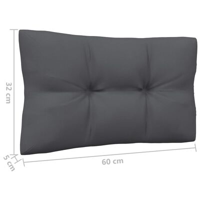 vidaXL 2-Seater Patio Sofa with Anthracite Cushions Solid Pinewood