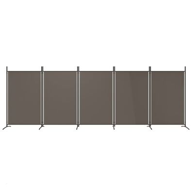 vidaXL 5-Panel Room Divider Anthracite 170.5"x70.9" Fabric