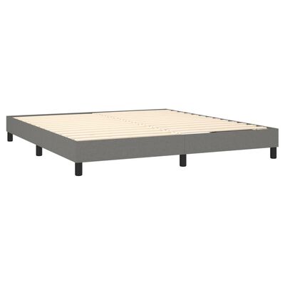 vidaXL Bed Frame Dark Gray 72"x83.9" California King Fabric