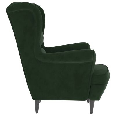 vidaXL Armchair Dark Green Velvet