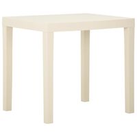 vidaXL Patio Table White 31.1"x25.6"x28.3" Plastic