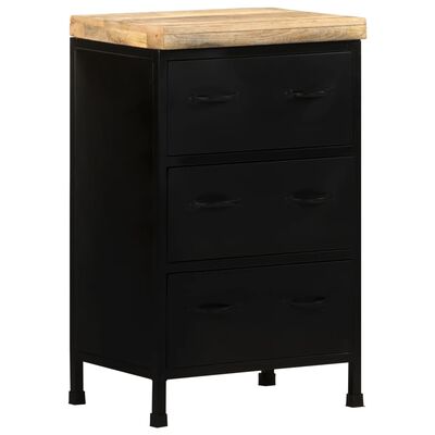 vidaXL Sideboard 18.5"x13.8"x29.9" Rough Mango Wood