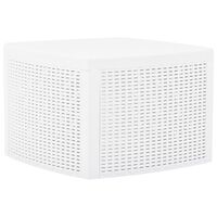 vidaXL Side Table White 21.3"x21.3"x14.4" Plastic