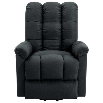 vidaXL Power Lift Recliner Dark Gray Fabric