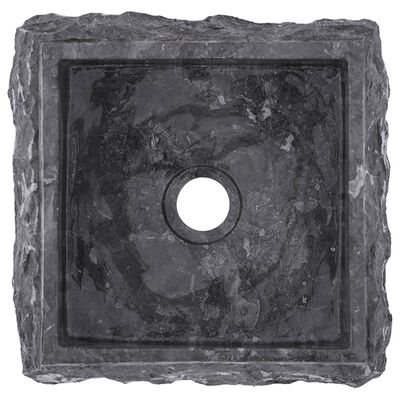 vidaXL Sink Gray 11.8"x11.8"x5.1" Marble