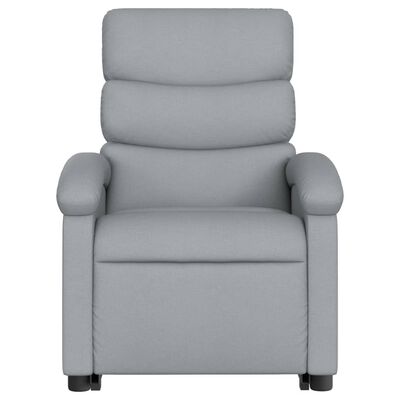 vidaXL Stand up Massage Recliner Chair Light Gray Fabric