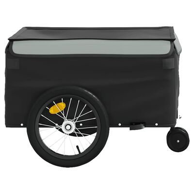 vidaXL Bike Trailer Black and Gray 99.2 lb Iron