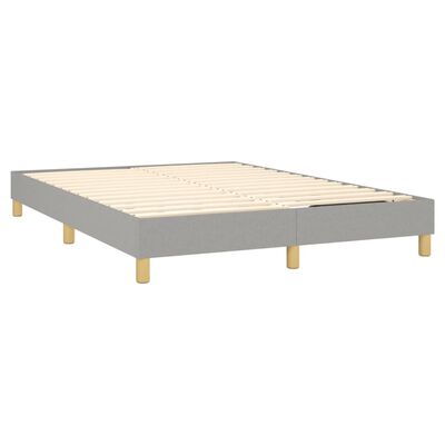 vidaXL Bed Frame Light Gray 59.8"x79.9" Queen Fabric