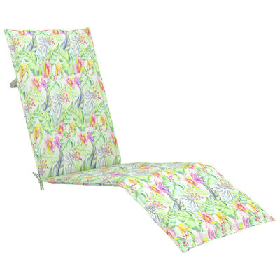 vidaXL Deck Chair Cushion Leaf Pattern (29.5"+41.3")x19.7"x1.6"