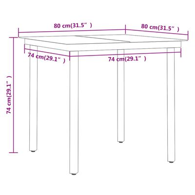 vidaXL 3 Piece Patio Dining Set Black