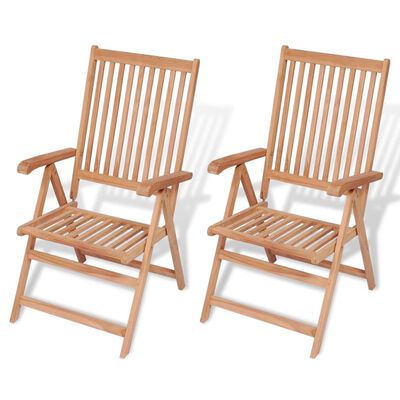 Menselijk ras mooi Oude man vidaXL Reclining Patio Chairs 2 pcs Solid Teak Wood | vidaXL.com