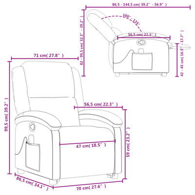 vidaXL Stand up Massage Recliner Chair Dark Green Velvet