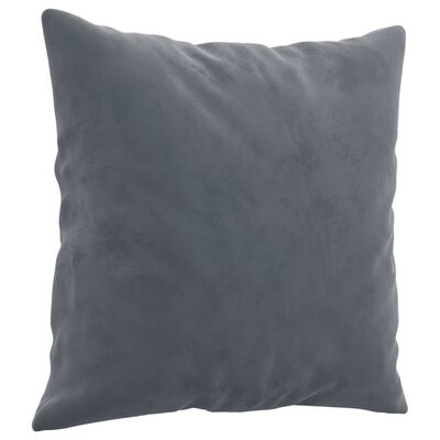 vidaXL 3 Piece Sofa Set with Pillows Dark Gray Velvet