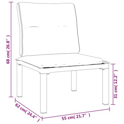 vidaXL 5 Piece Patio Lounge Set Black and Gray Poly Rattan