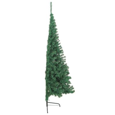 vidaXL Artificial Half Christmas Tree with Stand Green 6 ft PVC