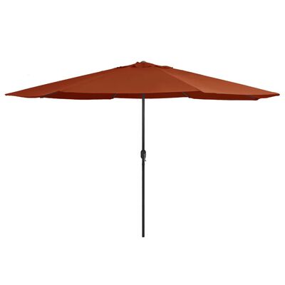 vidaXL Garden Parasol with Metal Pole 153.5" Terracotta