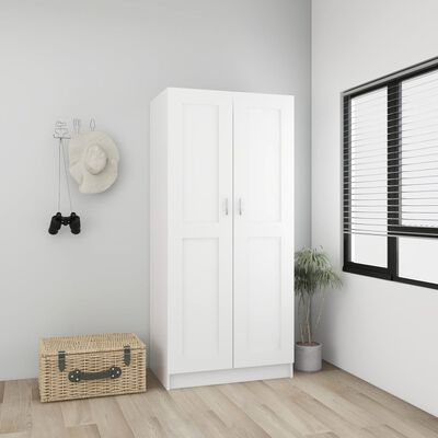 vidaXL Wardrobe White 32.5"x20.3"x70.9" Engineered Wood